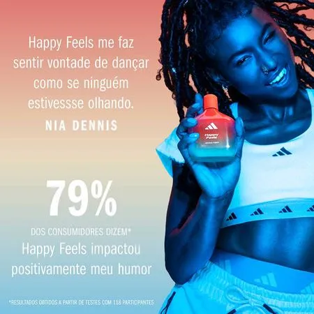 Adidas Vibes Happy Feels Eau de Parfum Unissex - 100ml - Imagem 4
