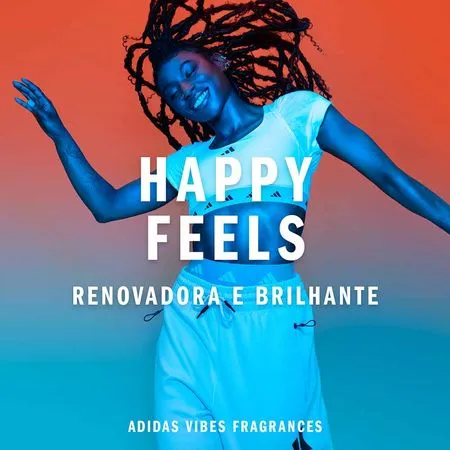 Adidas Vibes Happy Feels Eau de Parfum Unissex - 100ml - Imagem 6