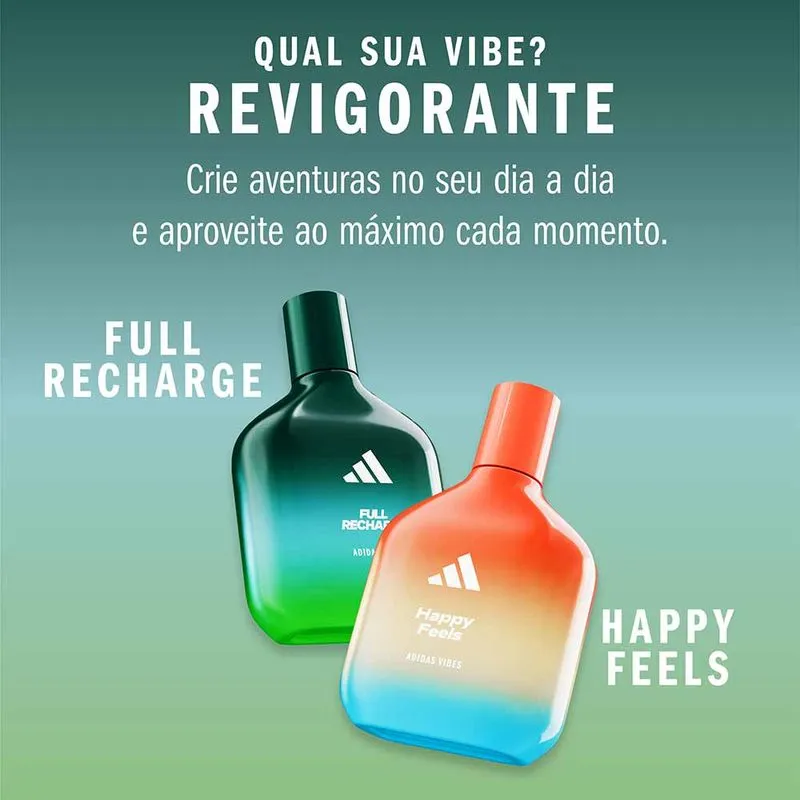Adidas Vibes Full Recharge Eau de Parfum Masculino - 100ml - Imagem 6