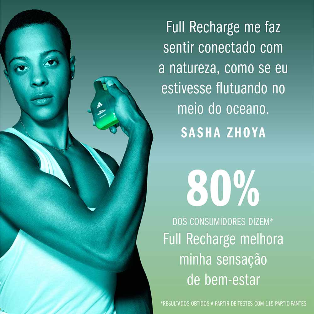 Adidas Vibes Full Recharge Eau de Parfum Masculino - 100ml - Imagem 4