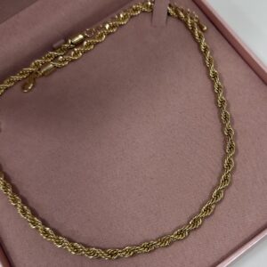 Colar Feminino Dourado Corrente cordao Semijoia Antialergica