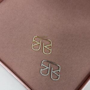 Brincos Femininos Dourado De laco cravejado Semijoia Antialergica