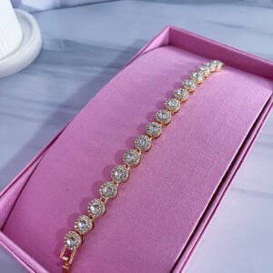 Pulseira Swarovisk Dourada