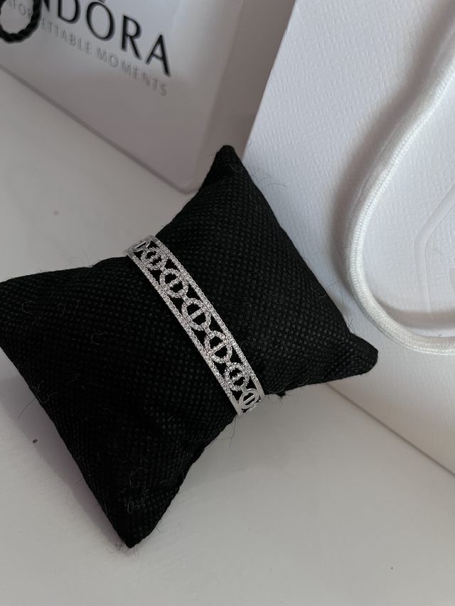 Pulseira Bracelete CD Prata
