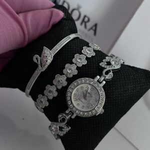 Relógio Feminino Joinha Cisne Prata