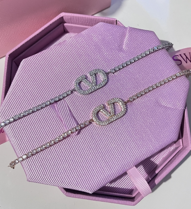 Pulseira Feminina Cravejada
