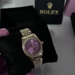 Rolex Rosa C Brilho Dourado